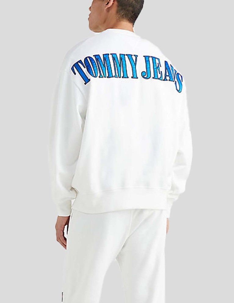 Sudadeira TOMMY JEANS comfort fit arquive crew white